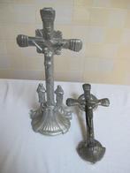 Crucifix (2) - Metaal - 1930-1940 - Crucifix en wijwatervat, Antiek en Kunst, Antiek | Boeken en Bijbels