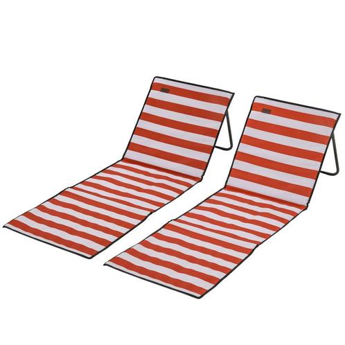 TRUUSK 2-delige Set Opvouwbare & Verstelbare Strandmat, Zonn, Tuin en Terras, Overige Tuin en Terras, Nieuw, Verzenden