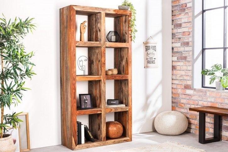 Massieve plank MAKASSAR 180cm Sheeshamhout smoke finish 8, Huis en Inrichting, Kasten | Overige, Ophalen of Verzenden