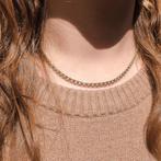 Gouden platte fantasieketting, Ophalen of Verzenden, Gebruikt, Overige kleuren, Goud