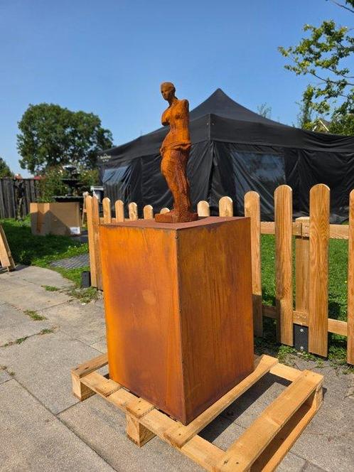 Beeld, Venus de Milo with Pedestal - 109 cm - Gietijzer &, Antiek en Kunst, Curiosa en Brocante