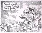 Pentekening Amerika - Nieuw gezicht Irak (lijst optie), Antiek en Kunst, Verzenden