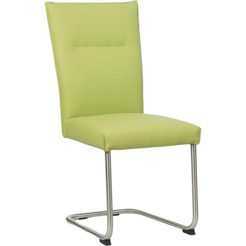 Leren eetkamerstoel Retro - Toledo Lime (felgroen) -, Huis en Inrichting, Stoelen, Eén, Nieuw, Leer, Ophalen of Verzenden
