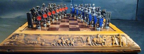 Schaakspel - Las Cruzadas - Koper, hout, Antiek en Kunst, Curiosa en Brocante