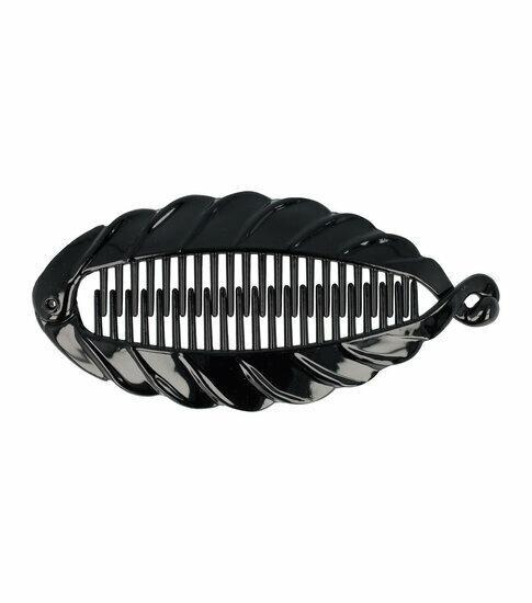 Haarspeld Bananenklem Leaf Vorm 14cm Zwart, Sieraden, Tassen en Uiterlijk, Uiterlijk | Haarverzorging