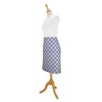 Schort Sloof Blauw en Wit Geblokt 60x70cm 100% Katoen - Treb, Huis en Inrichting, Keuken | Textiel, Verzenden, Nieuw, Overige kleuren