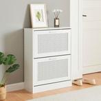 Schoenenkast Vesilahti met 2 vouwdeuren 80x60x23,5 cm wit [e, Huis en Inrichting, Kasten | Schoenenkasten, Verzenden, Nieuw