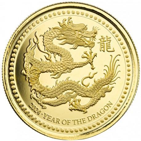 Gouden Samoa 1 oz Year of the Dragon 2024 Prooflike +, Postzegels en Munten, Munten | Oceanië, Losse munt, Goud, Verzenden