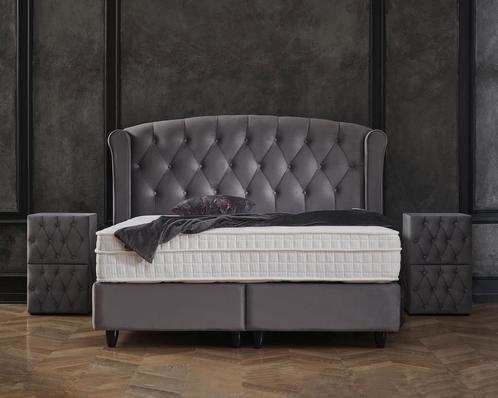 Opberg Boxspring Aurora - Antraciet, Huis en Inrichting, Slaapkamer | Boxsprings, Overige kleuren, Nieuw, Verzenden