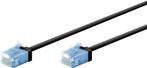 Ultra flexibele 0,5 M CAT 6A-patchkabel, dun, U/UTP, zwart, Ophalen of Verzenden, Nieuw