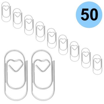 Fako Bijoux® - 50x Mini Paperclip Hart Zilver - beschikbaar voor biedingen