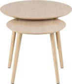 Salontafel Biella Bamboe Naturel Set van 2 - Giga Living, Huis en Inrichting, Verzenden, Nieuw