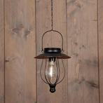 Solar Hanglamp Retro Zwart – 19 cm (tuinverlichting), Zonne-energie, Staal, Verzenden, Minder dan 50 watt