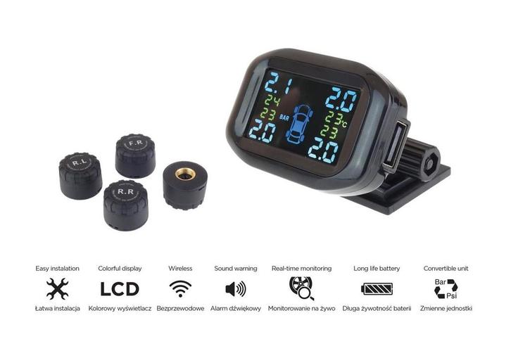 Bandenspanning en temperatuur meter - 5V USB - Monitor, Auto diversen, Auto-accessoires, Nieuw, Ophalen of Verzenden