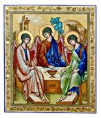 Icoon - Heilige Drie-eenheid - Hout, bladgoud - Met de hand