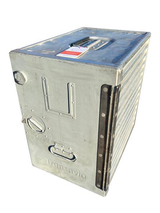 Transavia - Container - Aluminium - XL Vliegtuigcontainer, Antiek en Kunst, Antiek | Wandborden en Tegels
