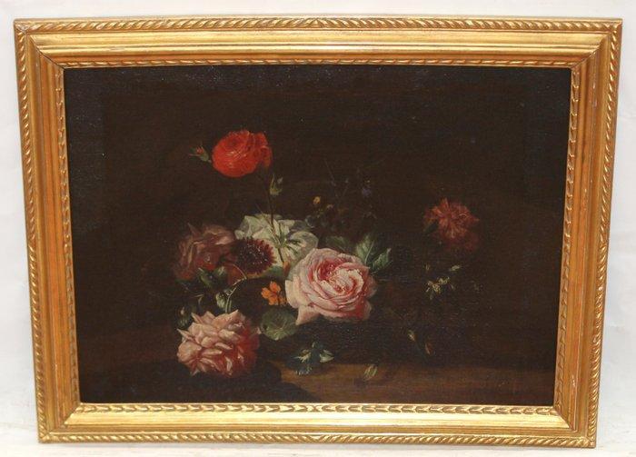 Spaanse school (XVIII) - Composición floral, Antiek en Kunst, Kunst | Schilderijen | Klassiek