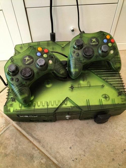 Microsoft - Xbox original - Transparent Green Crystal, Spelcomputers en Games, Spelcomputers | Overige Accessoires