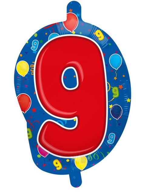 9 Jaar Folie/Helium Cijfer Ballon - 56cm | Nieuw!, Hobby en Vrije tijd, Feestartikelen, Nieuw, Verzenden