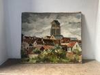 Mauboussin XXe - Clocher d’église au dessus des toits, Antiek en Kunst