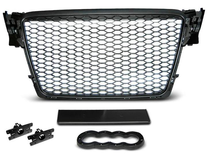 Grille | RS type | Audi A4 B8 2008-2011 | ABS Kunststof | me, Auto-onderdelen, Carrosserie en Plaatwerk, Nieuw, Audi, Verzenden