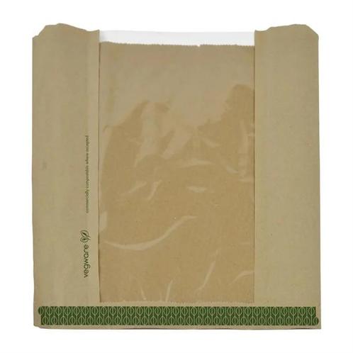 Kraft Medium Sandwich/Cookie Bag met PLA-venster, Zakelijke goederen, Horeca | Keukenapparatuur, Verzenden