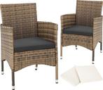 2dekans | tectake® Set van 2 Wicker Tuinstoelen – Incl., Ophalen of Verzenden, Zo goed als nieuw