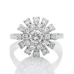 Ring - 14 karaat Witgoud - 0.90ct. tw. Diamant (Natuurlijk), Sieraden, Tassen en Uiterlijk, Ringen, Nieuw