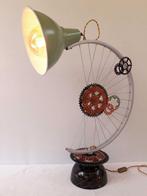 Bike lamp - Tafellamp - Aluminium - hout - metaal, Antiek en Kunst