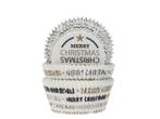 Cupcake Vormpjes HoM Merry Christmas Zwart/Goud 50x33mm 50st, Verzenden, Nieuw