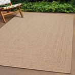vidaXL Vloerkleed ZIZUR beige binnen en buiten 240x240 cm, Verzenden, Nieuw, Beige