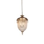 Art Deco hanglamp kristal 40cm goud - Cesar, Nieuw, Klassiek / Antiek, 75 cm of meer