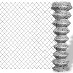 vidaXL Gaashek 25x1 m gegalvaniseerd staal zilverkleurig, Verzenden, Nieuw, IJzer, 1 tot 2 meter