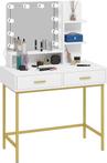 Kaptafel Met LED Verlichting En Spiegel,