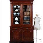 Franse Boekenkast bibliotheekkast ca 1875 die ook als servie, Ophalen of Verzenden