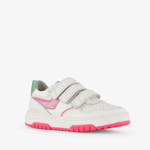 Braqeez leren meisjes sneakers wit roze maat 34, Kleding | Heren, Schoenen, Nieuw, Verzenden