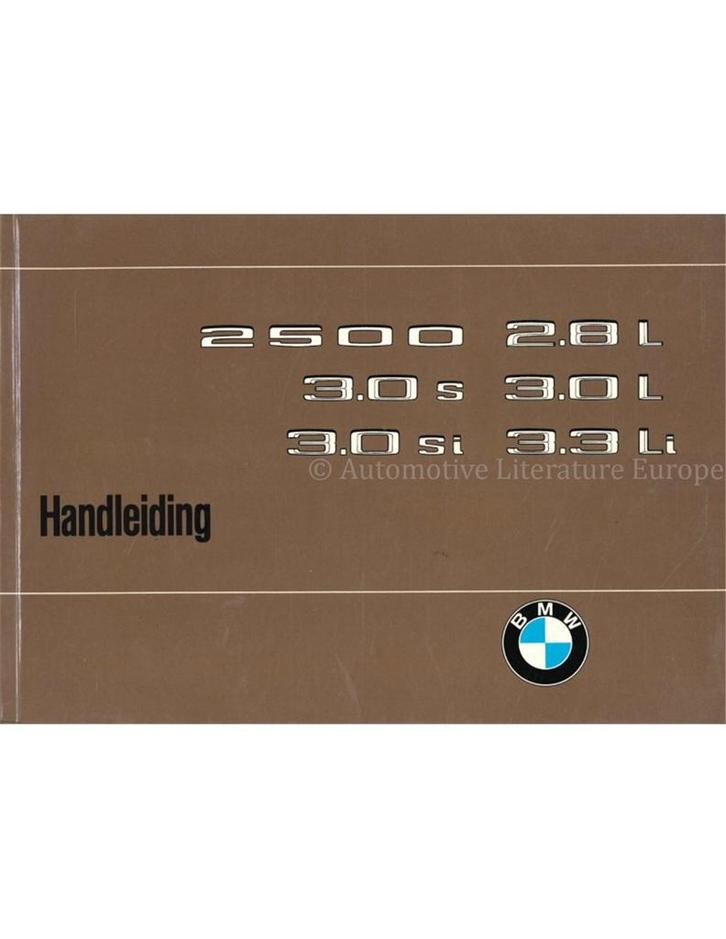 1976 BMW 2500 2800 3000 3.0 3.3 S SI LI INSTRUCTIEBOEKJE, Auto diversen, Handleidingen en Instructieboekjes