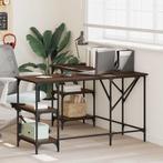 vidaXL Bureau 139x139x75 cm bewerkt hout bruin eikenkleur, Huis en Inrichting, Bureaus, Verzenden, Nieuw