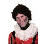 Gekrulde zwarte Pieten pruik voor volwassenen - Pieten pru..