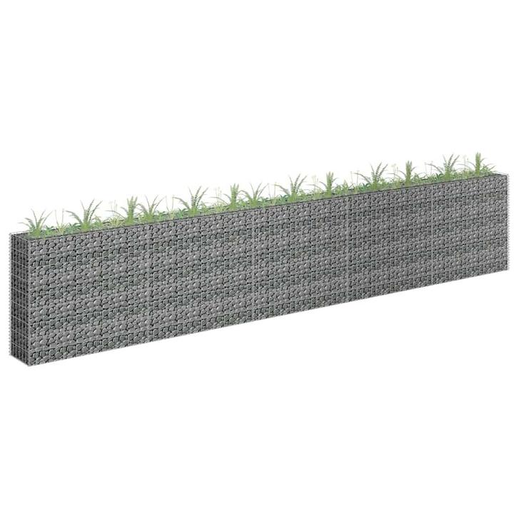 vidaXL Gabion plantenbak verhoogd 450x30x90 cm, Tuin en Terras, Bloembakken en Plantenbakken, 100 cm of meer, Nieuw, Metaal, 60 cm of meer