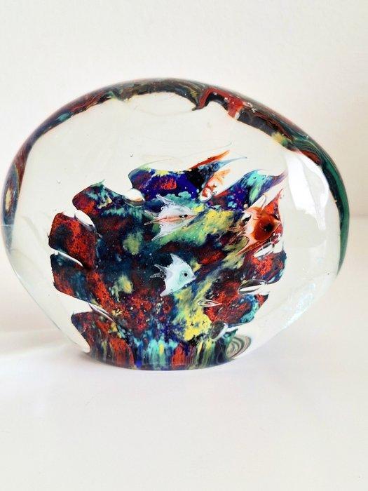 sculptuur, Dubbelzijdig aquarium Artglass - 11.5 cm - Glas, Antiek en Kunst, Curiosa en Brocante