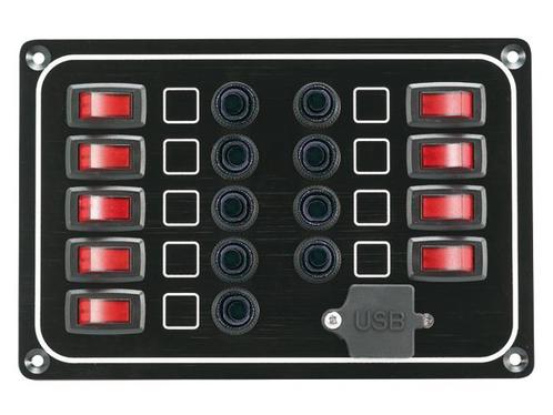 AAA Schakelpaneel 9 schakelaars + USB aansluiting, Watersport en Boten, Navigatiemiddelen en Scheepselektronica, Ophalen of Verzenden