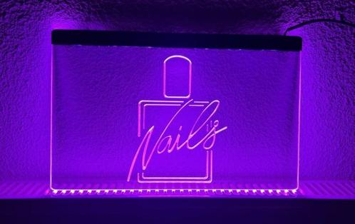 Nagels nails neon bord lamp LED verlichting reclame lichtbak, Verzamelen, Merken en Reclamevoorwerpen, Nieuw, Verzenden