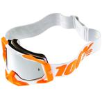 100% Racecraft 2 Bril - Oranje / Wit met zilver spiegellens, Verzenden, Nieuw met kaartje, Motorcrosskleding, 100%