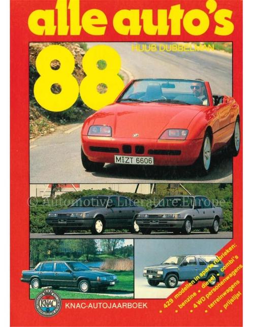 1988 KNAC AUTOJAARBOEK NEDERLANDS, Boeken, Auto's | Folders en Tijdschriften
