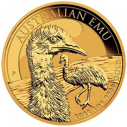 Gouden Emu (Australie) 1 oz 2022 (5.000 oplage), Postzegels en Munten, Munten | Oceanië, Losse munt, Goud, Verzenden