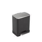 EKO E-Cube pedaalemmer 12 ltr - Zwart glanzend /Mat RVS, Verzenden, Nieuw