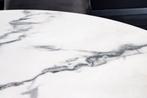 Ronde eettafel ELLIPSE 120cm marmer witte keramische, Huis en Inrichting, Tafels | Eettafels, Ophalen of Verzenden, Nieuw
