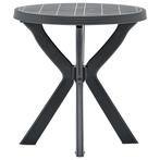 vidaXL Bistrotafel Ø70 cm kunststof antraciet, Tuin en Terras, Verzenden, Nieuw, Kunststof