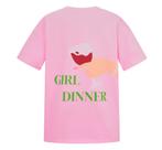 T-shirt girl dinner, Kleding | Dames, Verzenden, Nieuw, Korte mouw, Roze